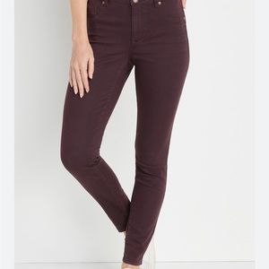 Maurices plum skinny jeggings women large regular stretch skinny